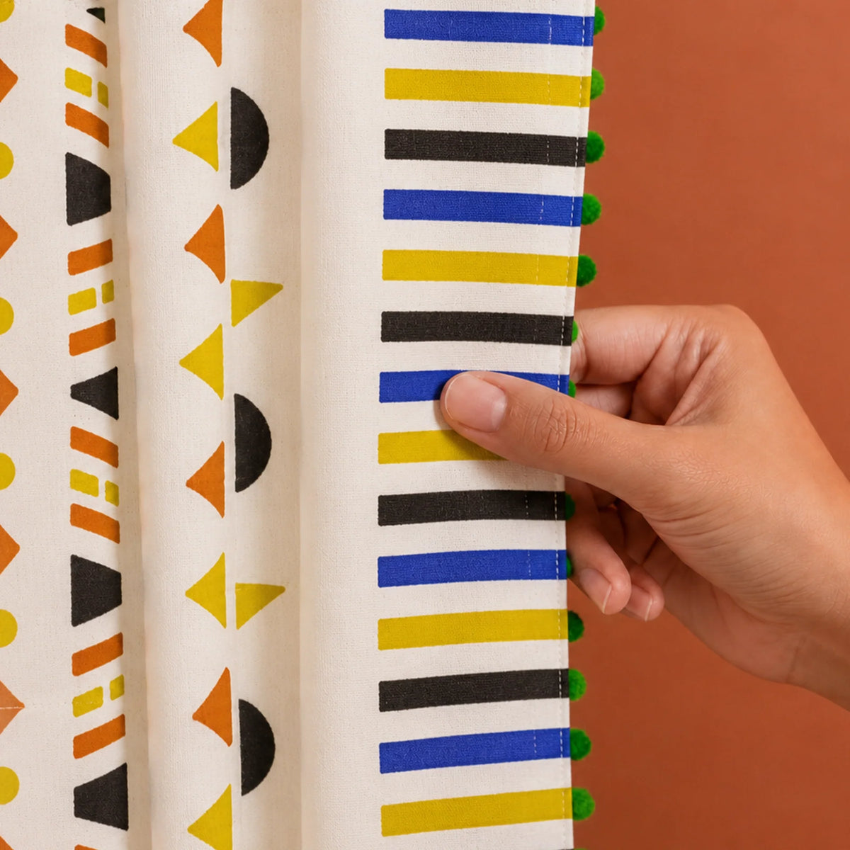 Imprimer Handpicked Santo - Printed Semi Blackout Curtain (Yellow)-2