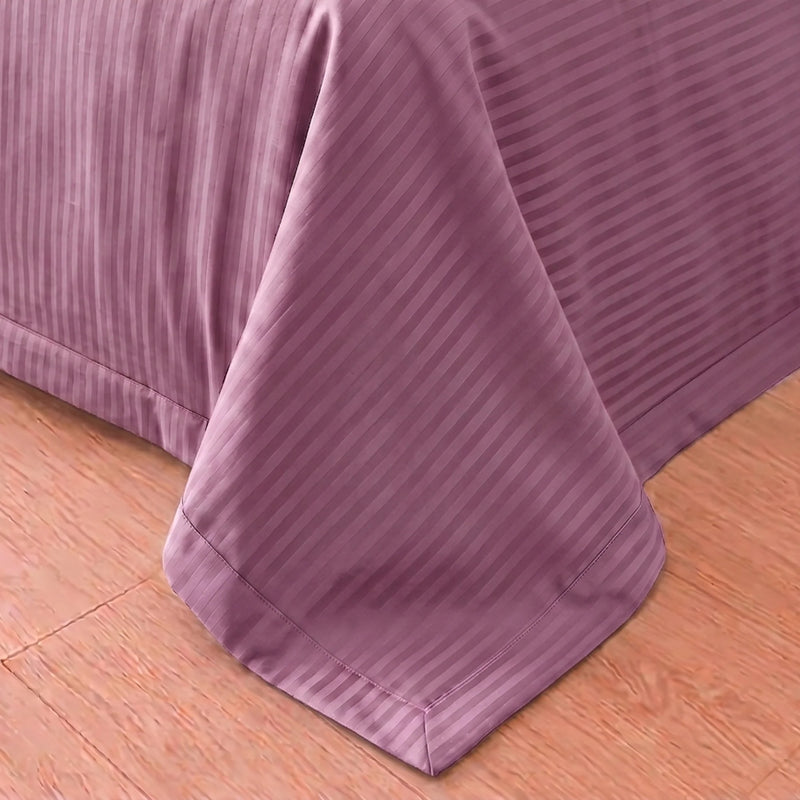 Breton Doze - Satin Stripe Reversible Dohar Blanket (Baby Pink)-2