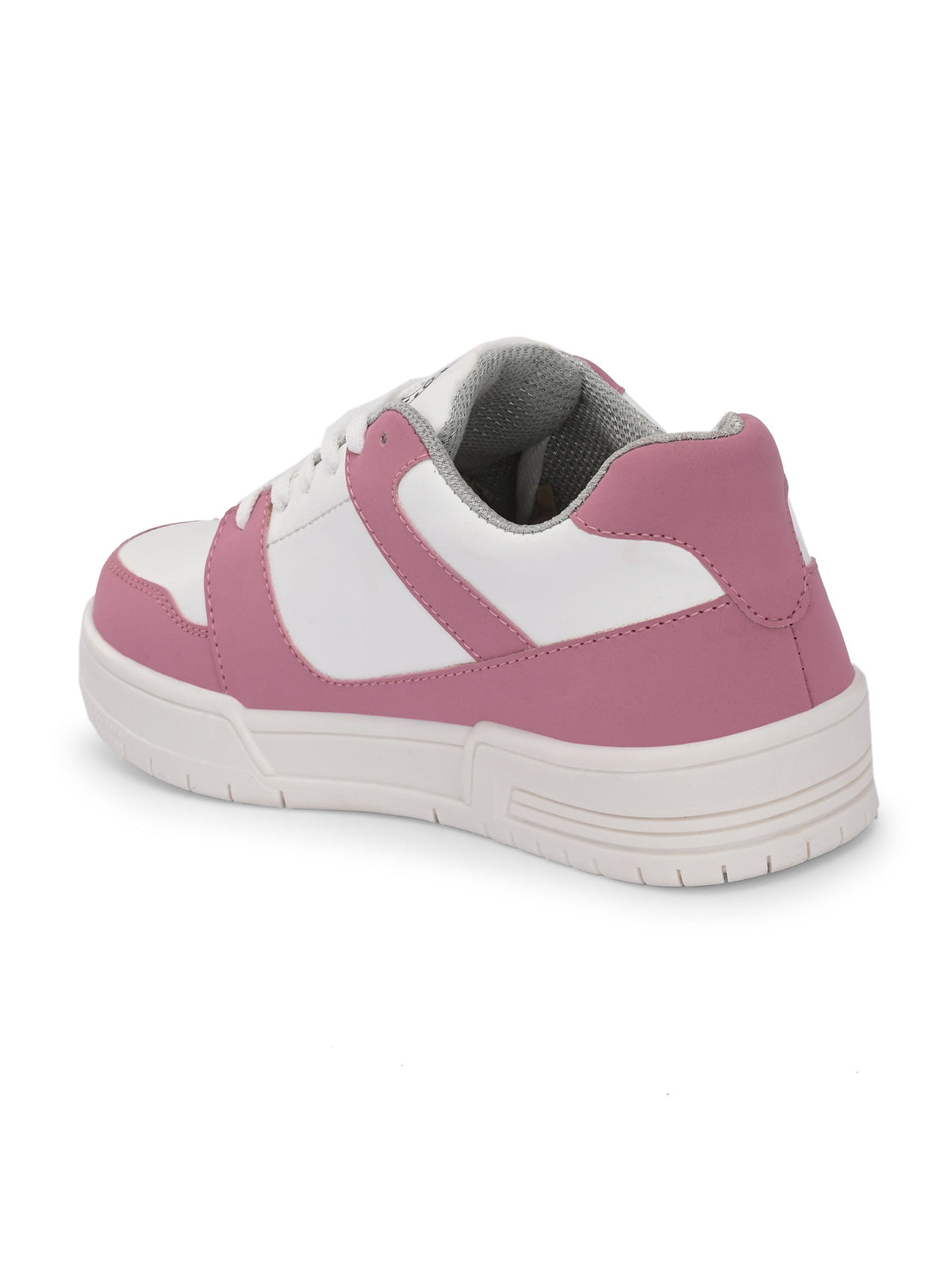 EL PASO Faux Leather Casual Shoes Lace Up Sneakers For Women-20