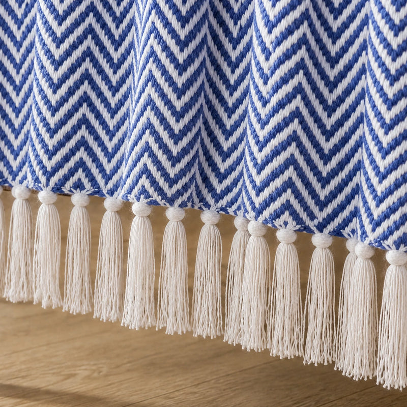 Tessitura Blue Chevron - Throw-2
