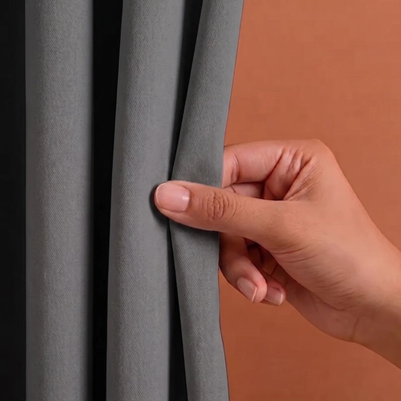 Fort Essential - Rod Pocket Blackout Curtain (Grey)-2