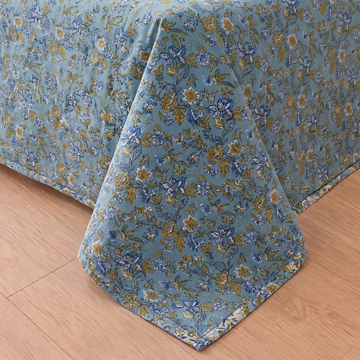 Imprimer Sage - Printed Dohar (Aqua Green & White)-2