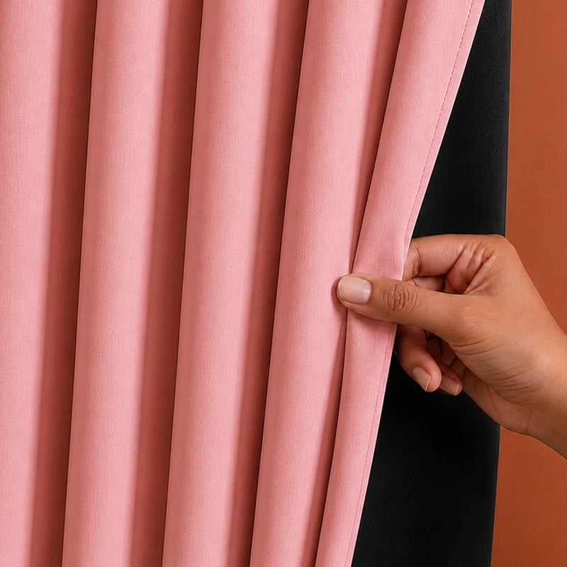 Fort Essential - Black Backing Blackout Curtain-2