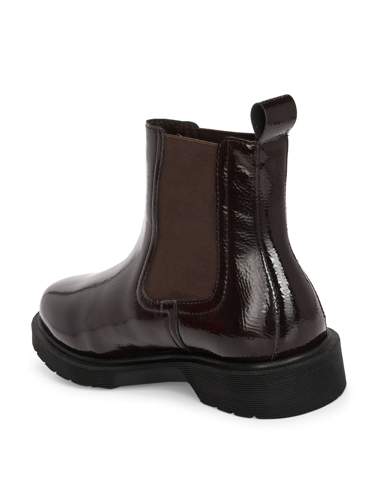 El Paso Women Faux Leather Casual Lace Up Boots-4