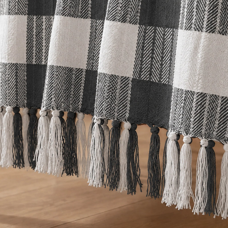 Breton Grey Harlequin - Plaid Woven Throw-2
