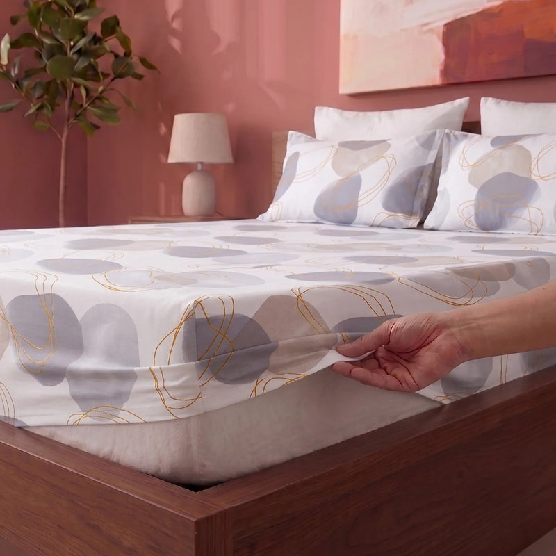 Imprimer Spheres of Serenity - Printed Fitted Bedsheet-2
