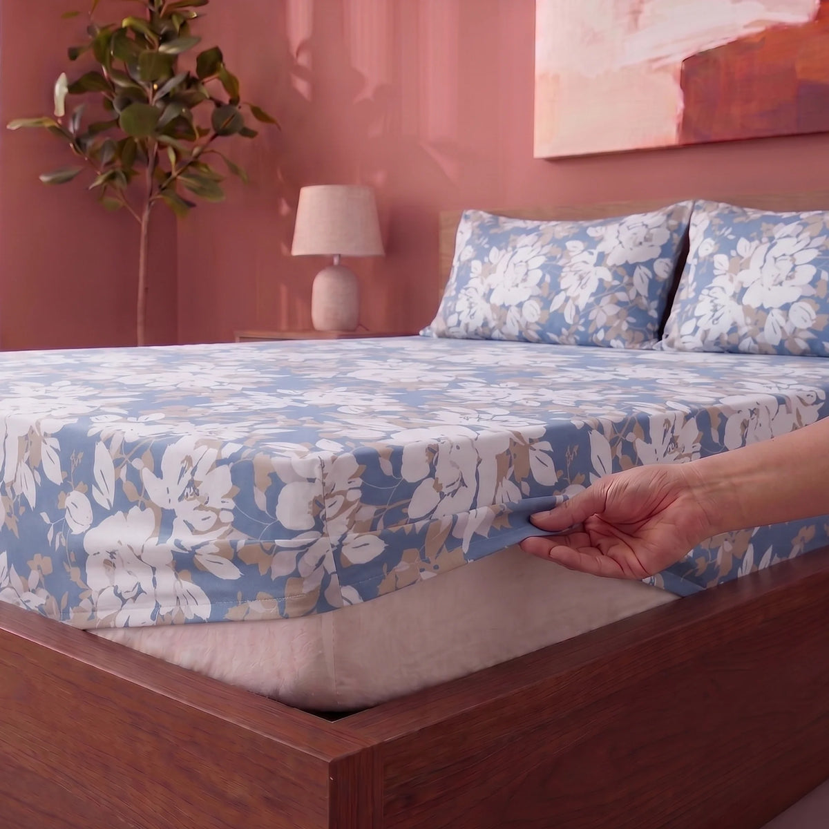 Imprimer Blossom Haze - Fitted Sheet-2
