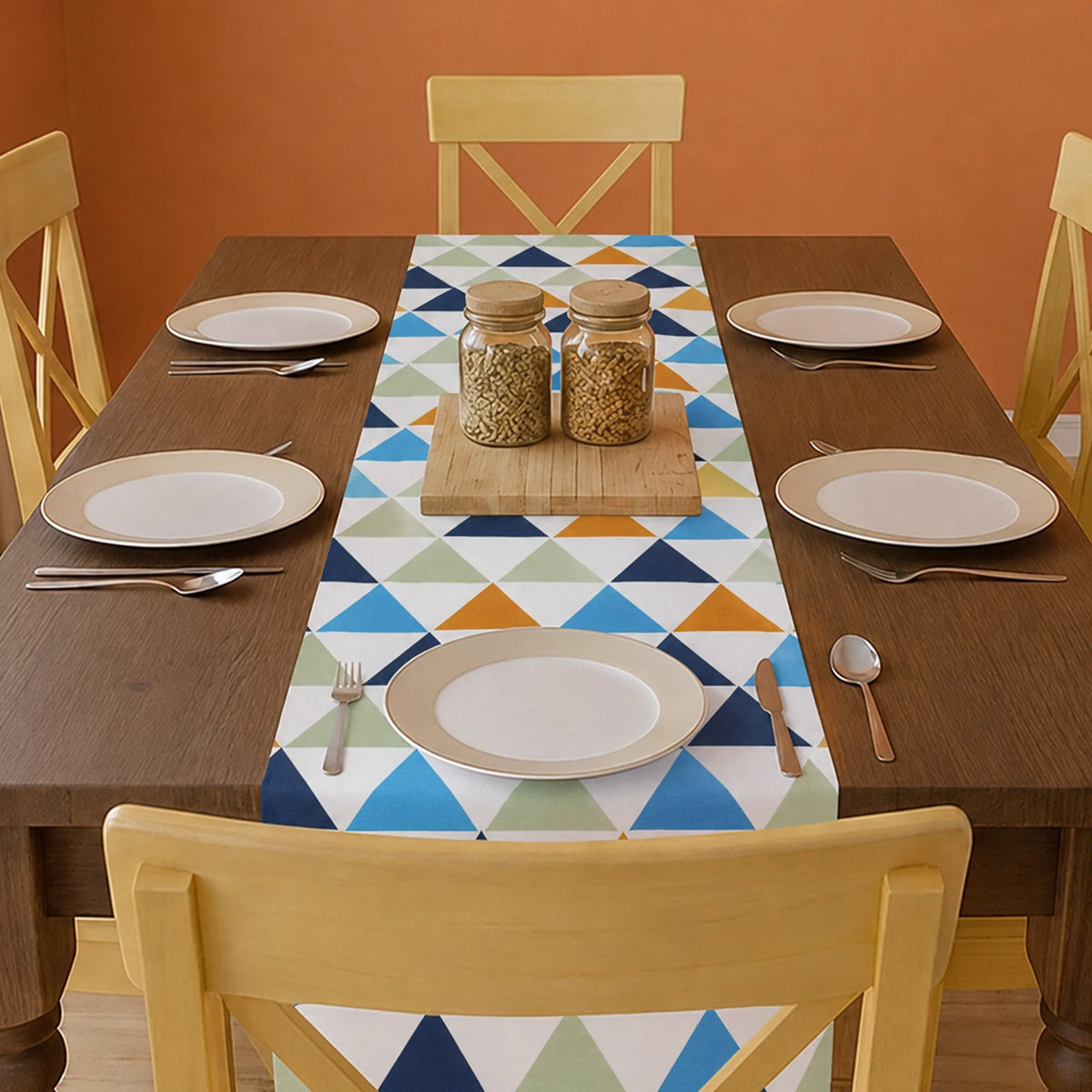 Imprimer Diamond - Printed Table Runner (Multicolor)-2