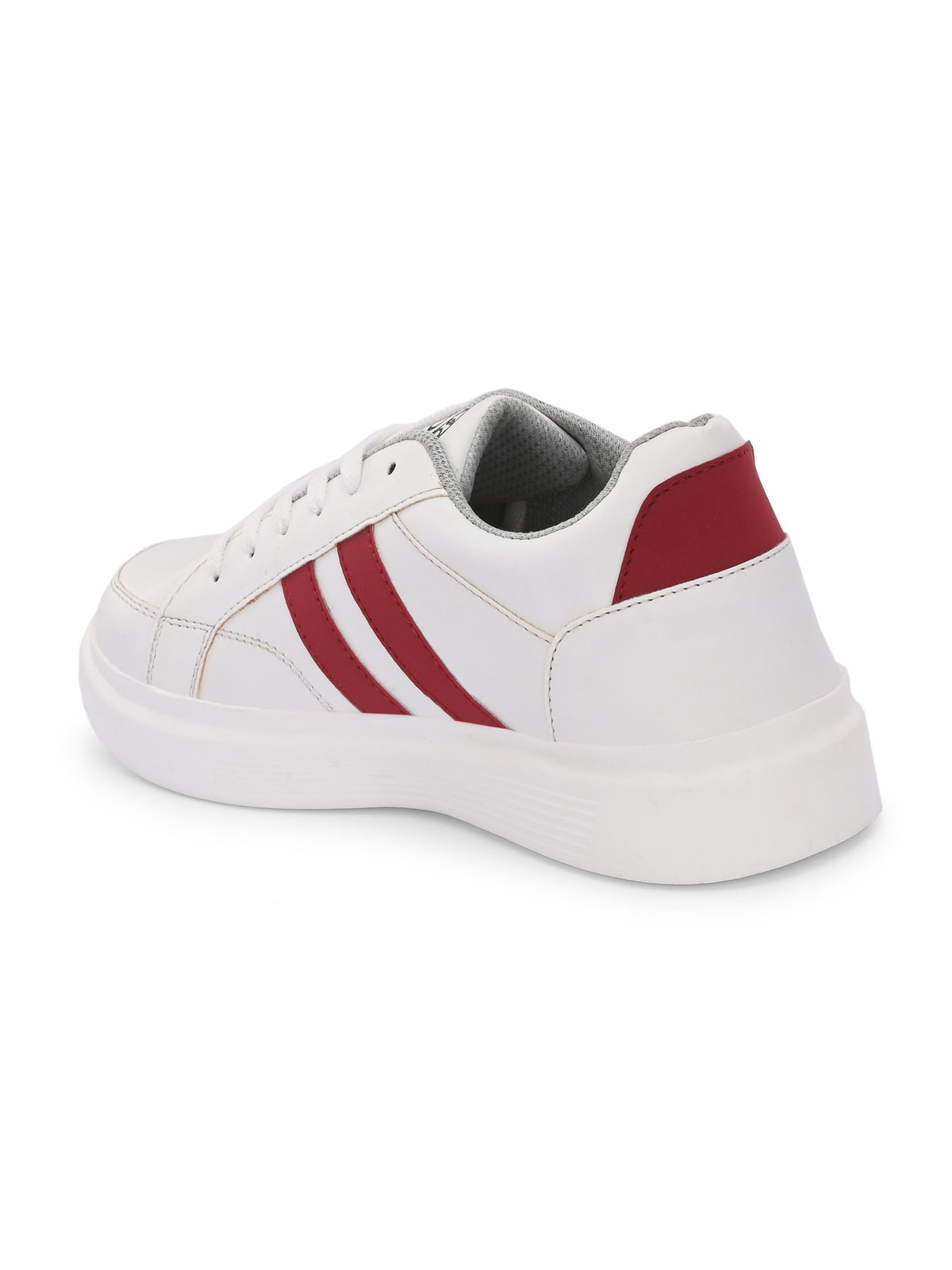 EL PASO Faux Leather Casual Lace Up Sneakers For Women-11