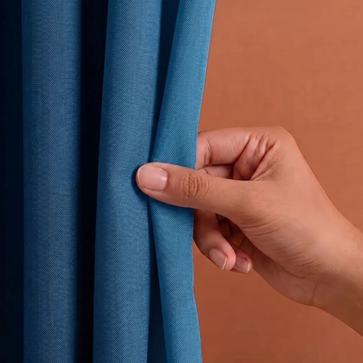 Fort Essential - Rod Pocket Blackout Curtain (Blue)-2