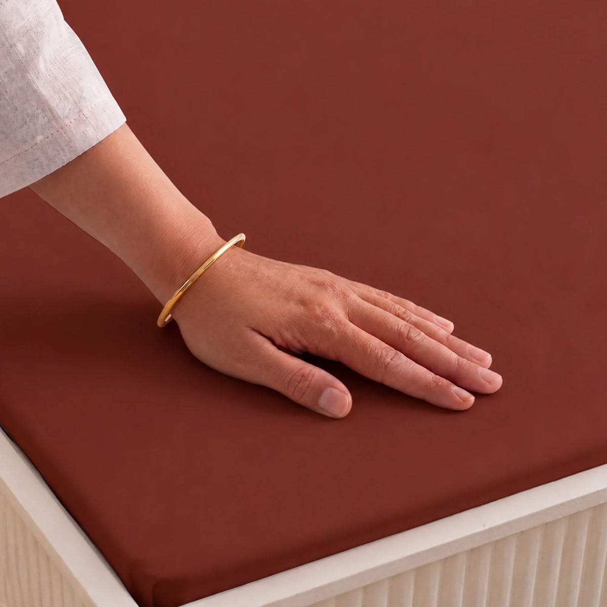 Fort Nightingale - Solid Bedsheet (Maroon)-2