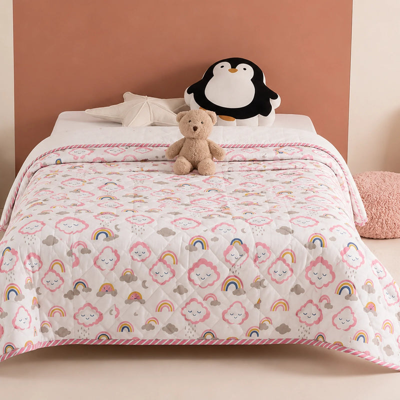 Baby Pink Cloudnine - Printed Baby Blanket-2
