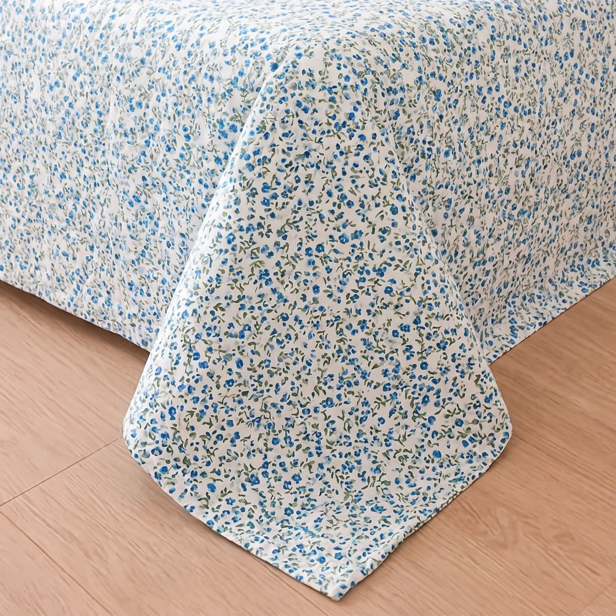 Imprimer Fresco - Floral Printed Dohar (Turquoise & White)-2
