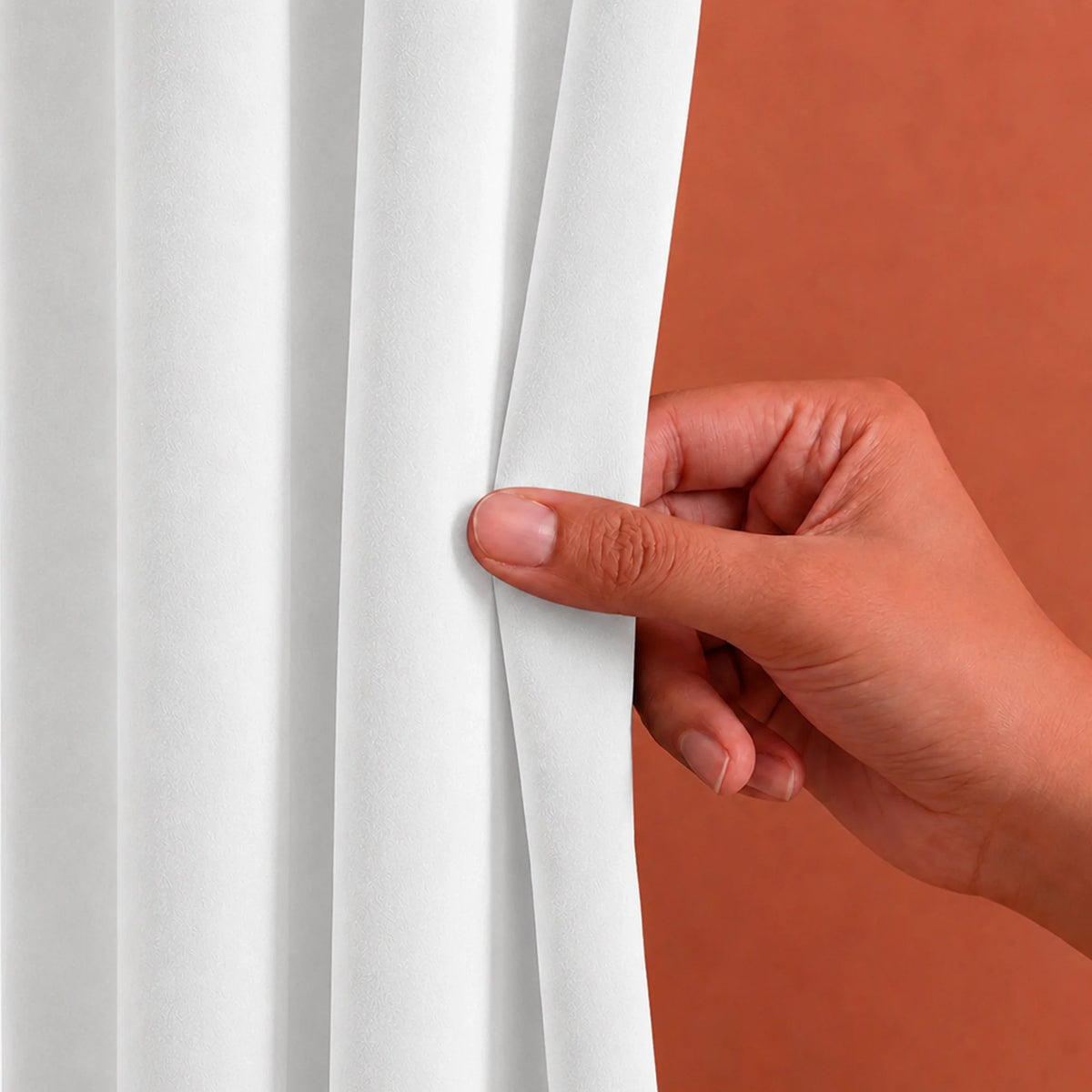 Fort Royal - Rod Pocket Velvet Curtain (White)-2