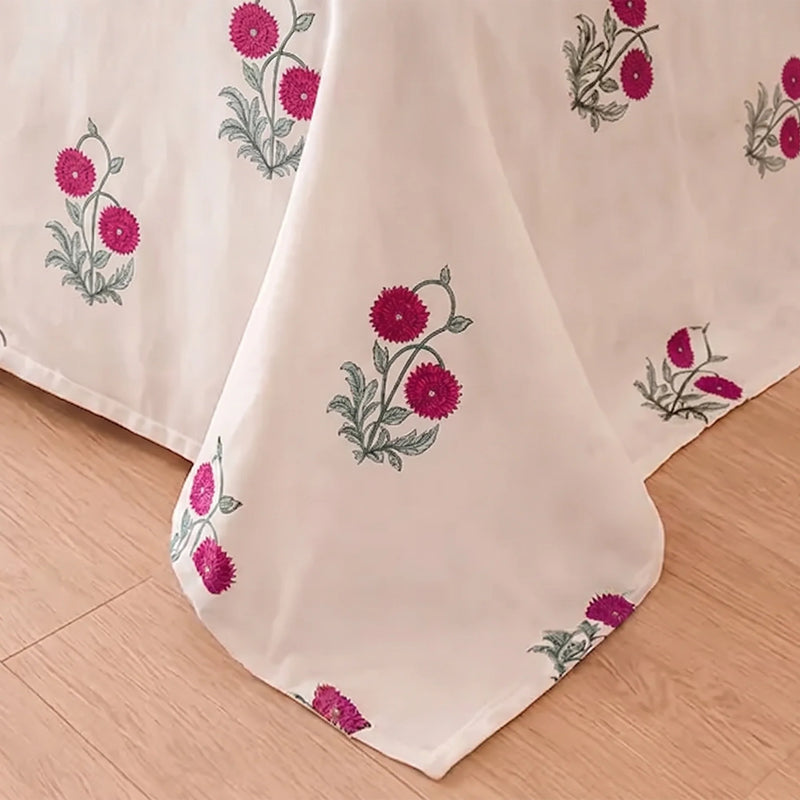 Imprimer Vignette - Rose Printed Dohar Blanket (Red)-2