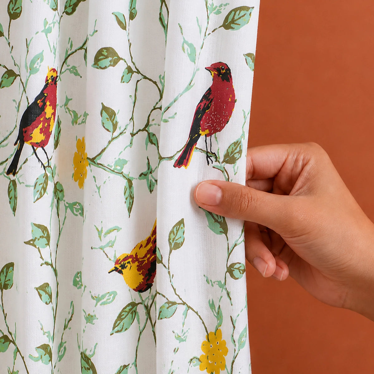 Multicolor Little Wings Rod Pocket Duck Curtain-2
