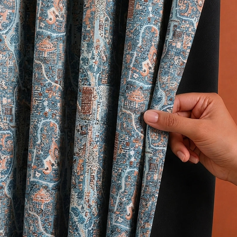 Imprimer River Village - DP curtain-2