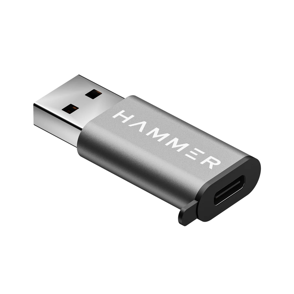 HAMMER USB Type C Female to USB Male OTG Adapter with 5 Gbps High-Speed Data Transfer (Grey)