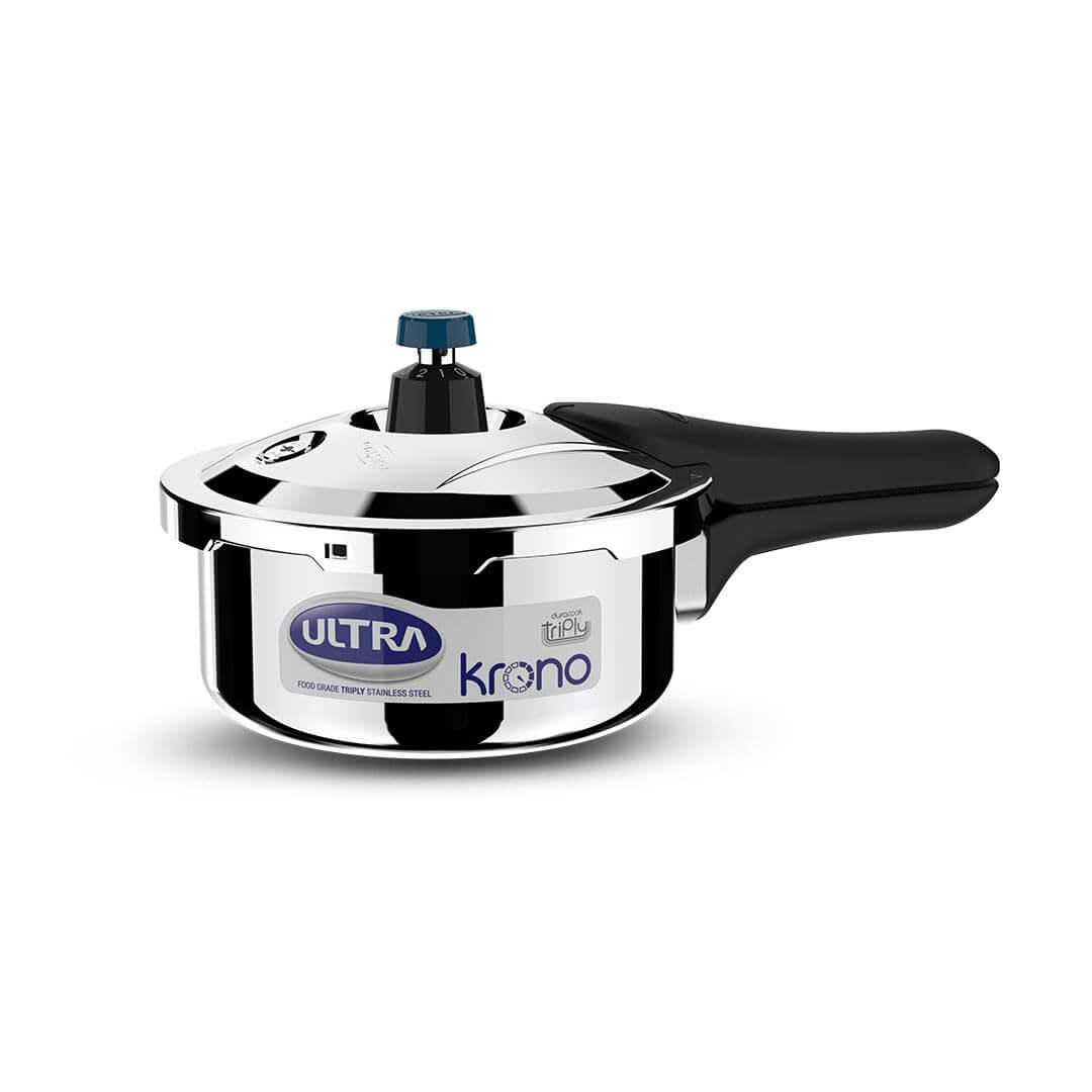 Ultra Triply Krono Pressure Cooker with Whistle Counter - AISI 304 Steel
