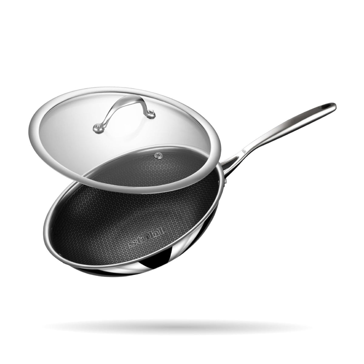 Stahl Artisan Triply Deep Frypan HexaRidge Gas Induction Safe