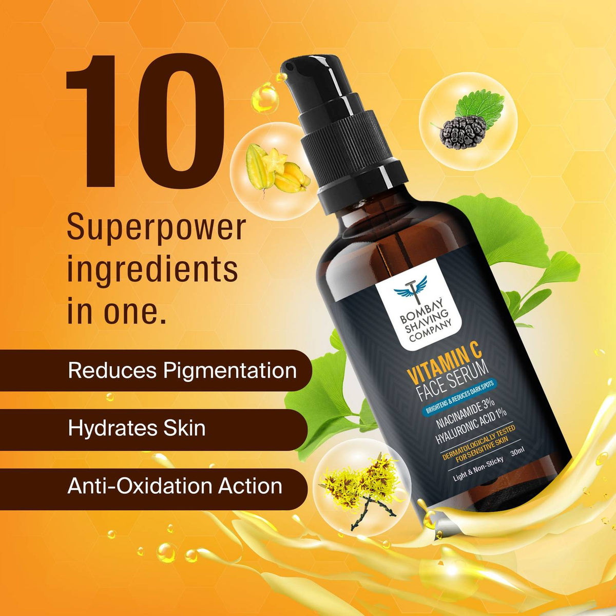 Bombay Shaving Company Vitamin C Face Serum for Men and Women (30 ml)