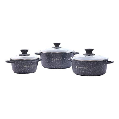 WONDERCHEF CASSEROLE COMBI-GRANITE 3PCS SET GREY