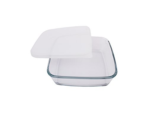 BOROSIL DISH-SQUARE W/PL 800ML