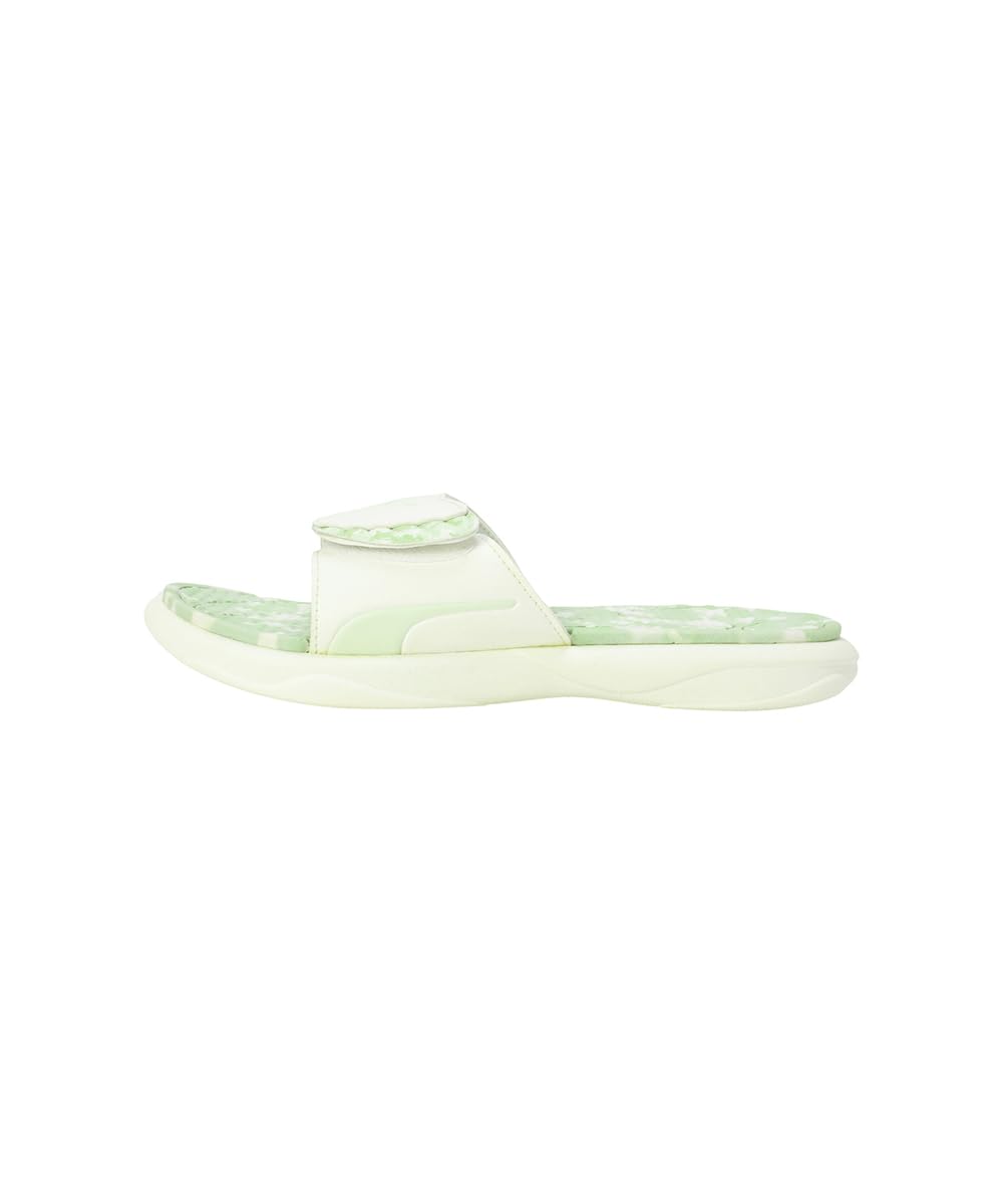 PUMA Royalcat Comfort Softride Daze Slides - Warm White-Cool Cucumber-Green Illusion