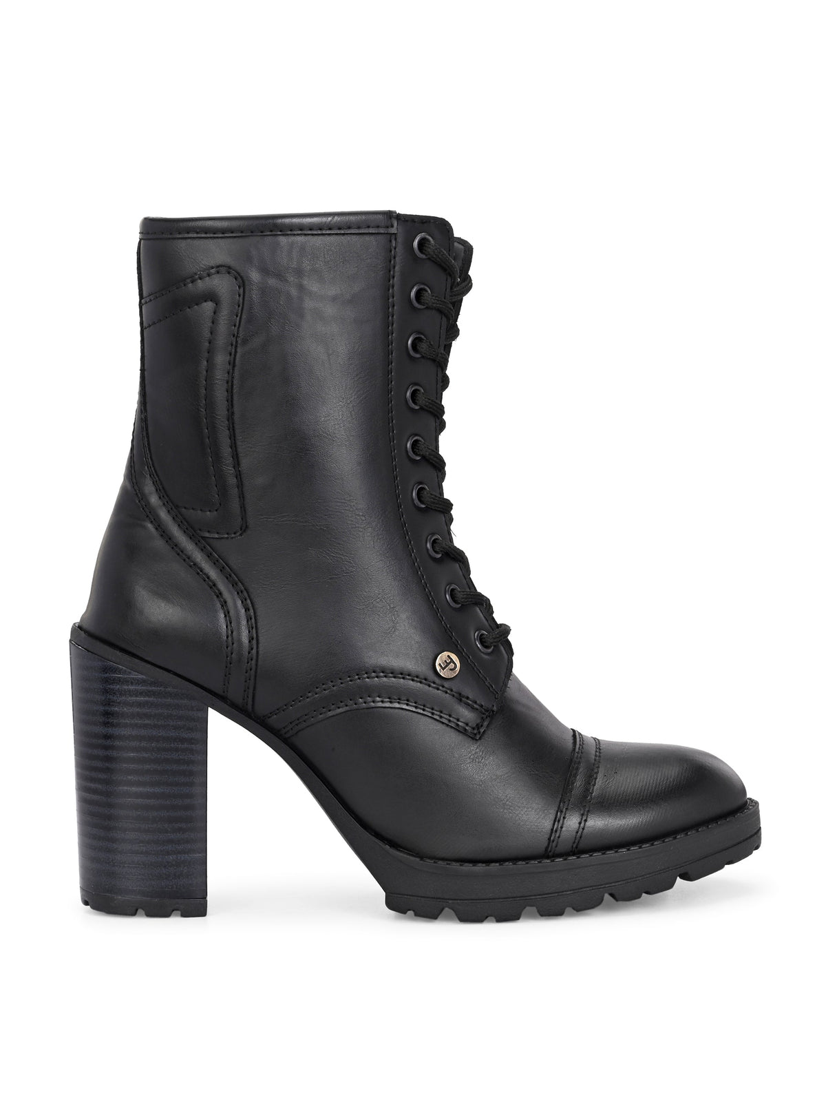 EL PASO Women Faux Leather Casual Lace Up Boots-2