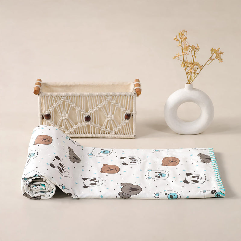 Printed Baby Dohar - Panda & Friends-3