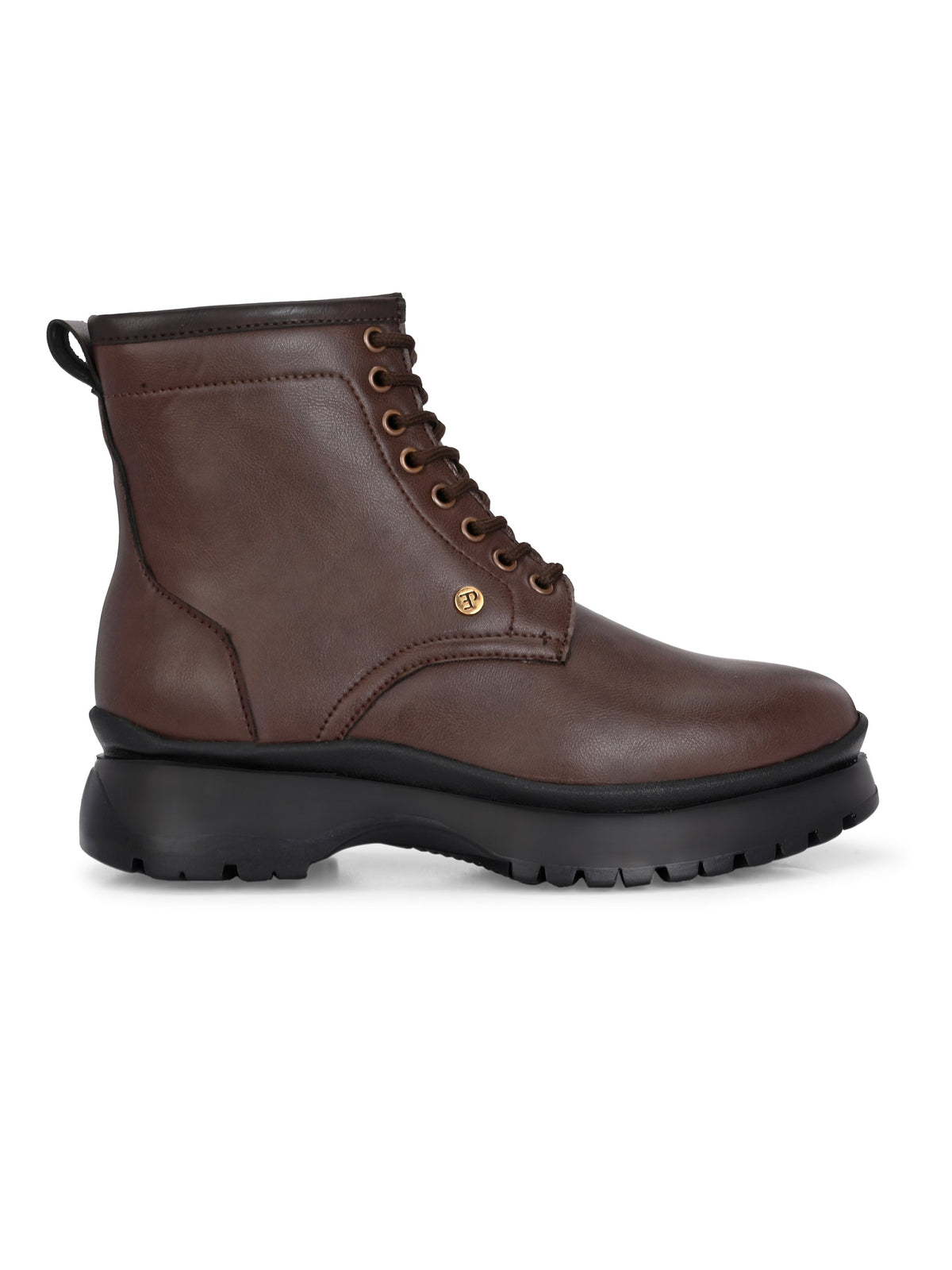 EL PASO Women Faux Leather Casual Lace Up Boots-9