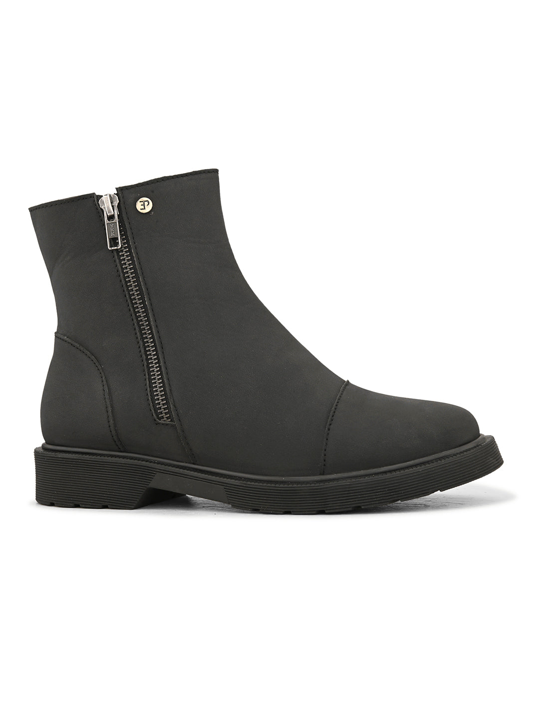 EL PASO Women Black Faux Leather Casual Chelsea Boots-2