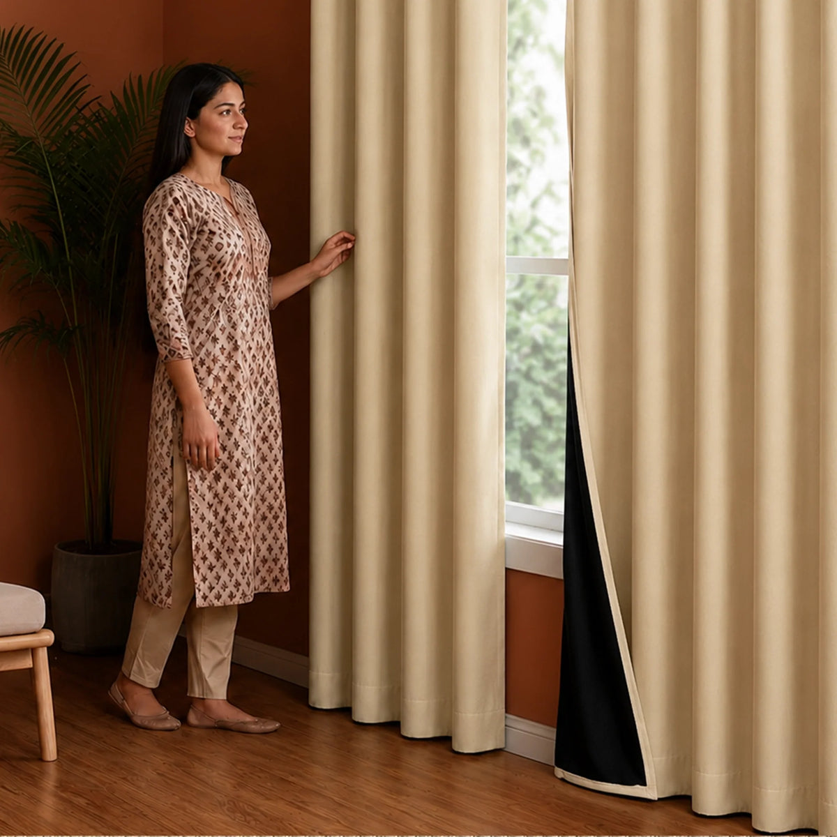 Fort Essential - Black Backing Blackout Curtain-5