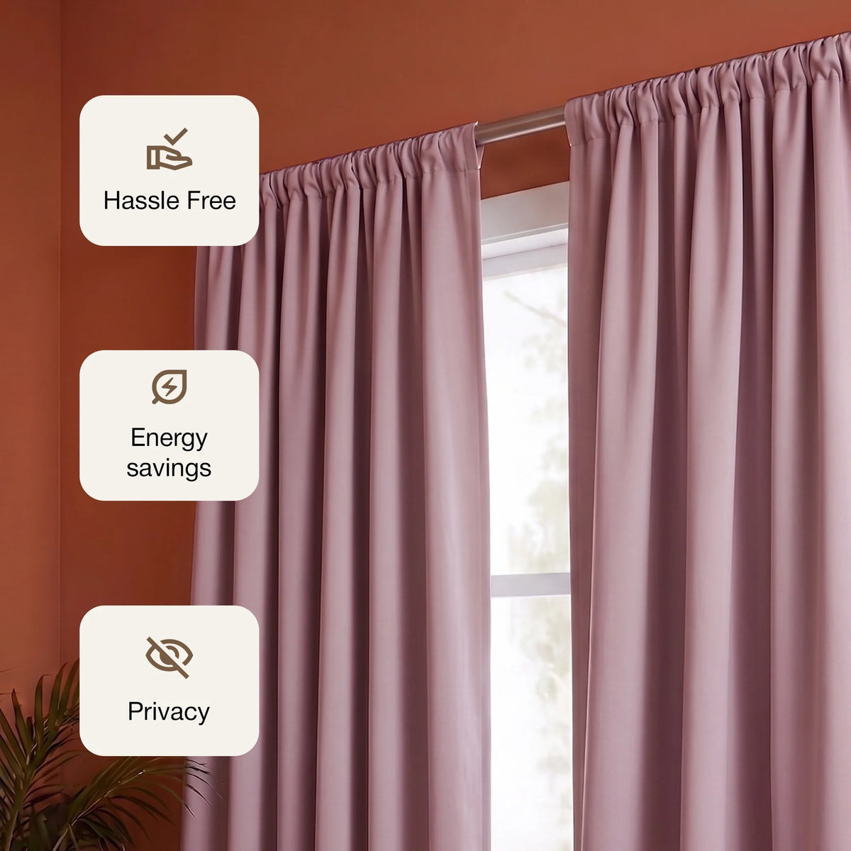 Fort Essential - Rod Pocket Blackout Curtain (Lavender)-3