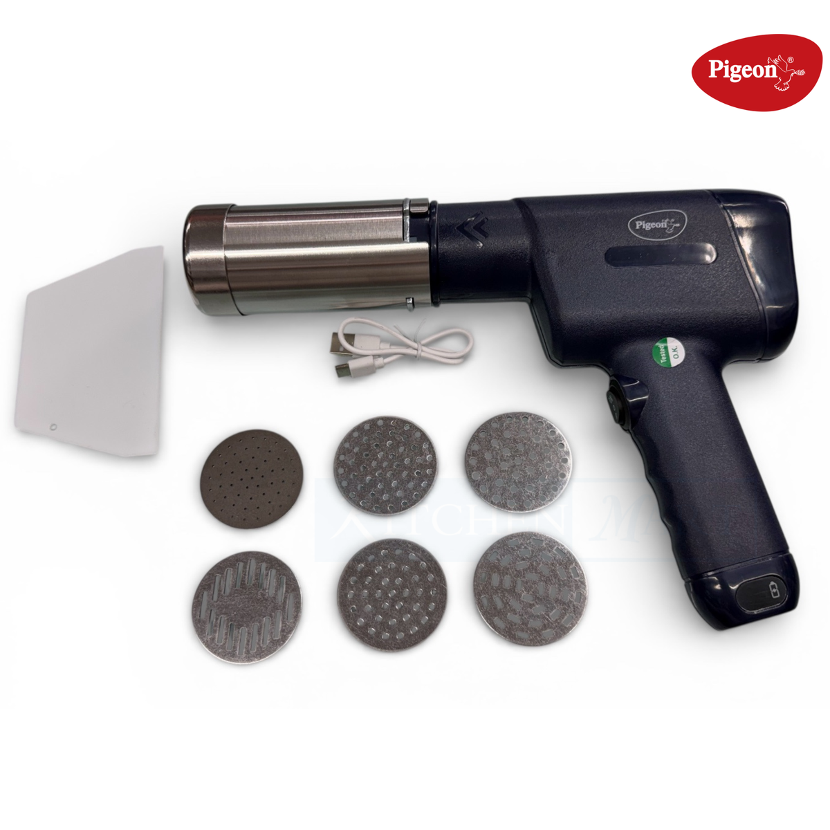 Pigeon Cordless Noodle & Idiyappam Maker – 7 Moulds with Chakli Die, 1500mAh Rechargeable