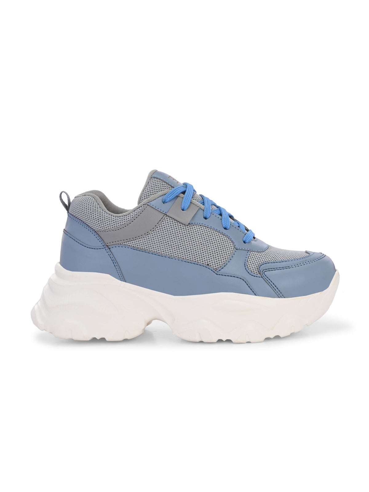 EL PASO Women Faux Leather Casual Lace Up Sneakers-5
