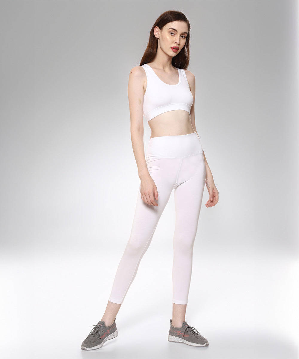 Naturefab Women's Bamboo Sports Bra White