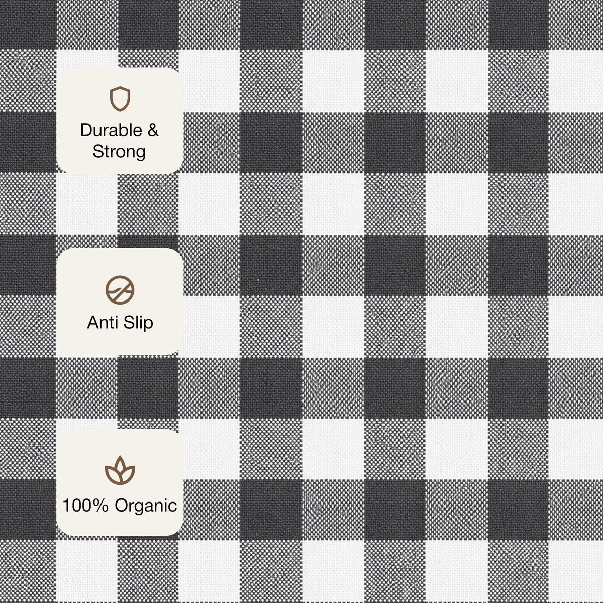 Breton Shadowplay - Plaid Rug (Grey & White)-3