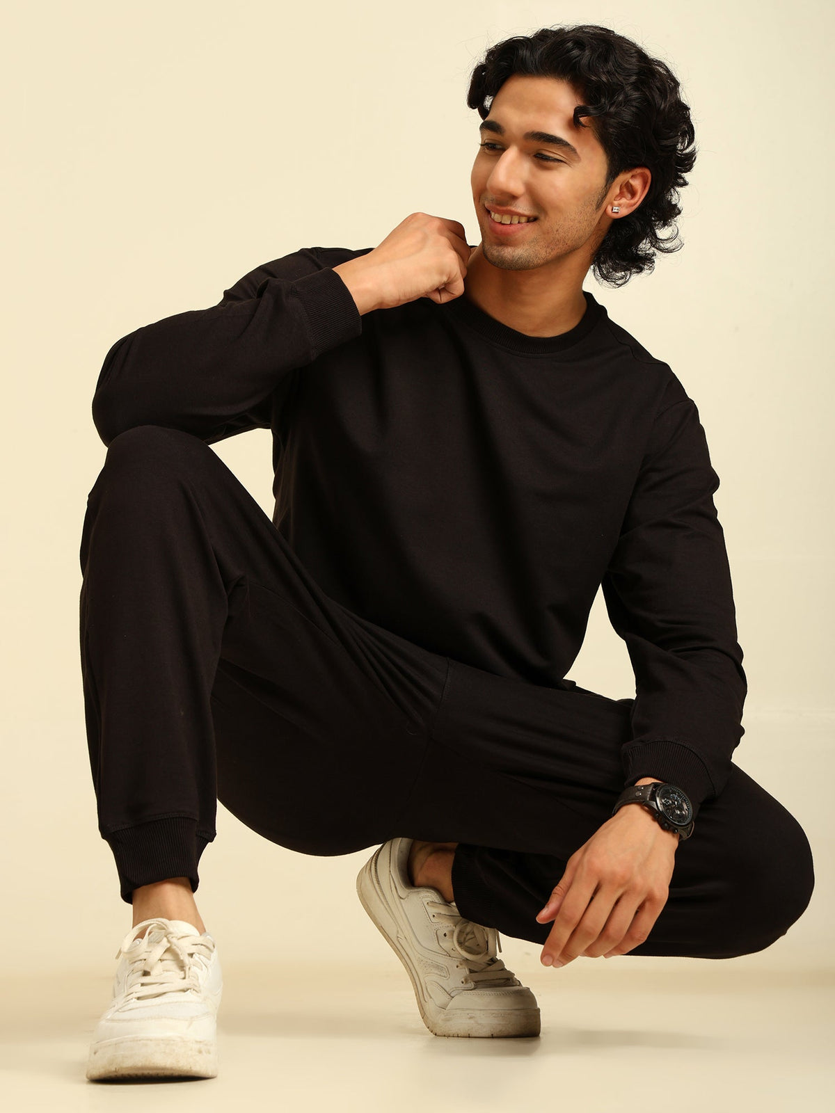 Naturefab Men's Organic Bamboo All Season Co-ord Black-2