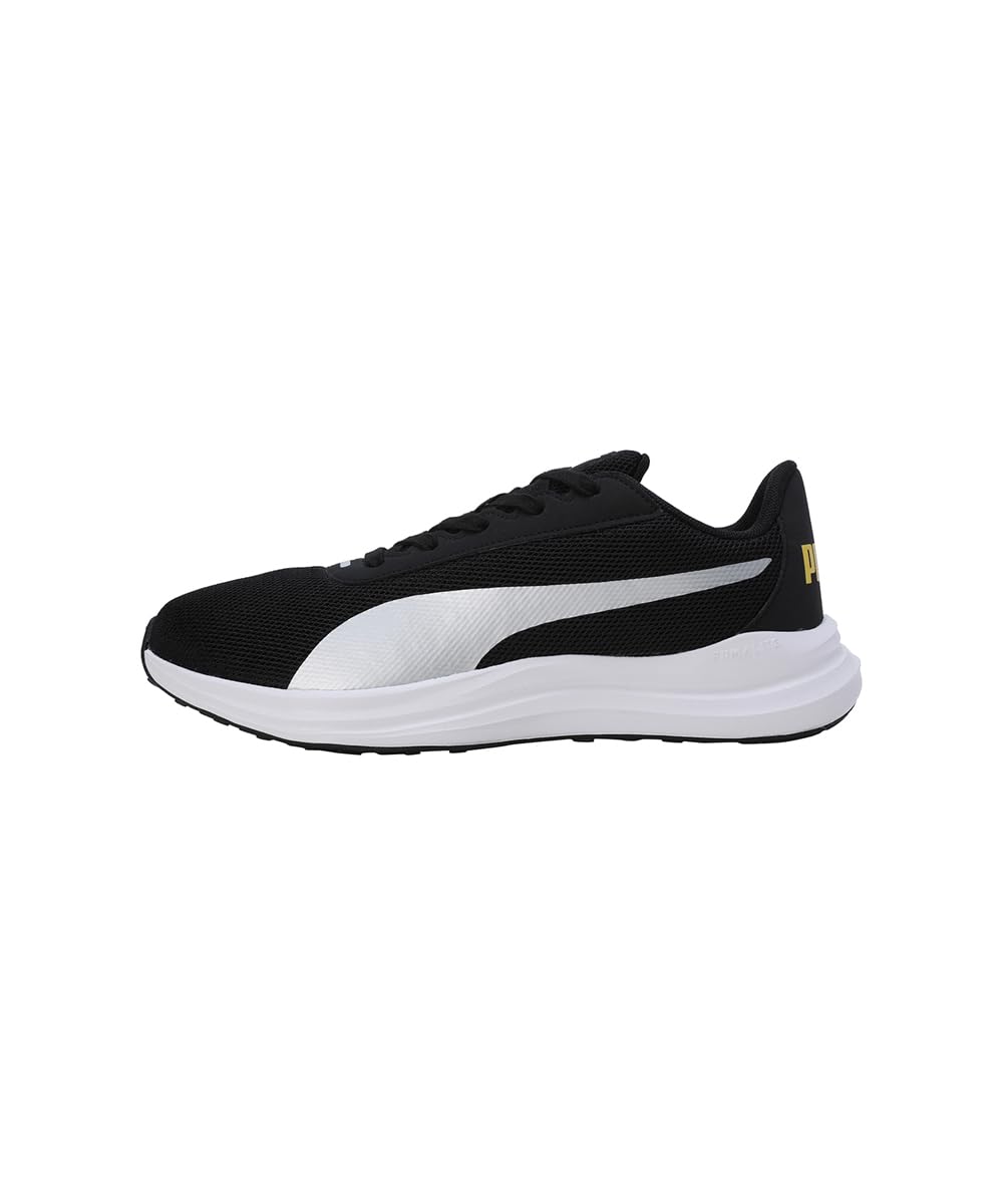 PUMA Puma Mens Fierce Runner Running Shoe 9 UK Black-Silver-Yellow Sizzle - image 2