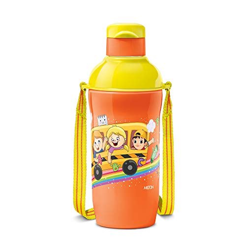 MILTON W/B-STEEL SLIM 400ML W/STRAW