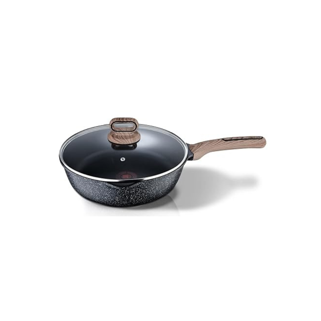 Bergner Non-Stick Deep Frypan with Glass Lid | 28cm | 3.2L