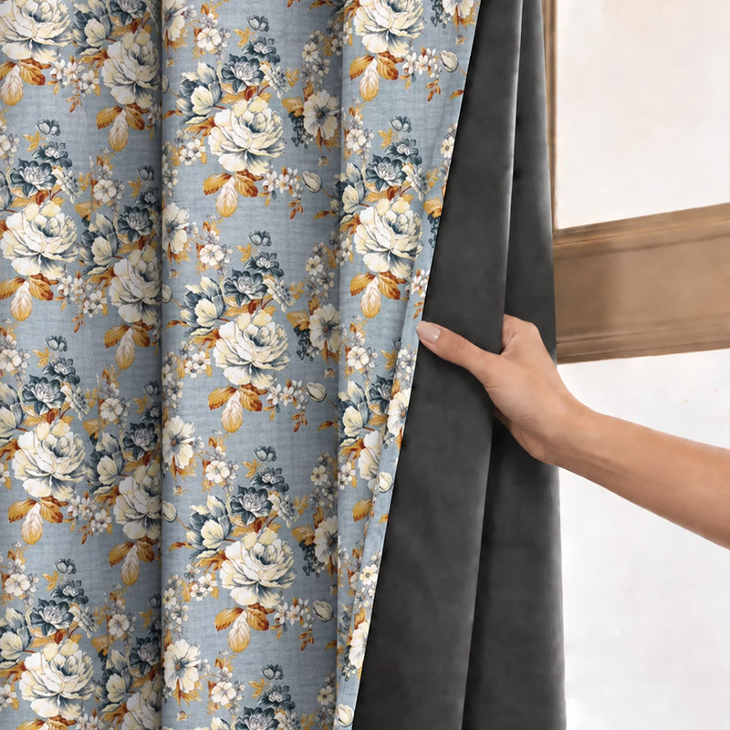 Imprimer Abstract - Digital Printed Blackout Curtain (Delicate Bloom)-4