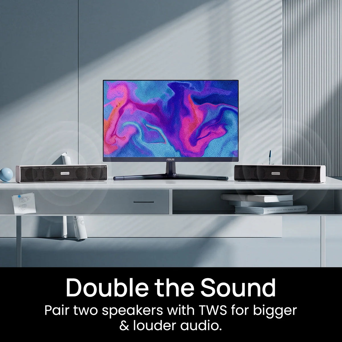 HAMMER BeatBox 2 Portable Bluetooth Soundbar Speaker with 20W RMS, 6 Hours Playtime - White-4