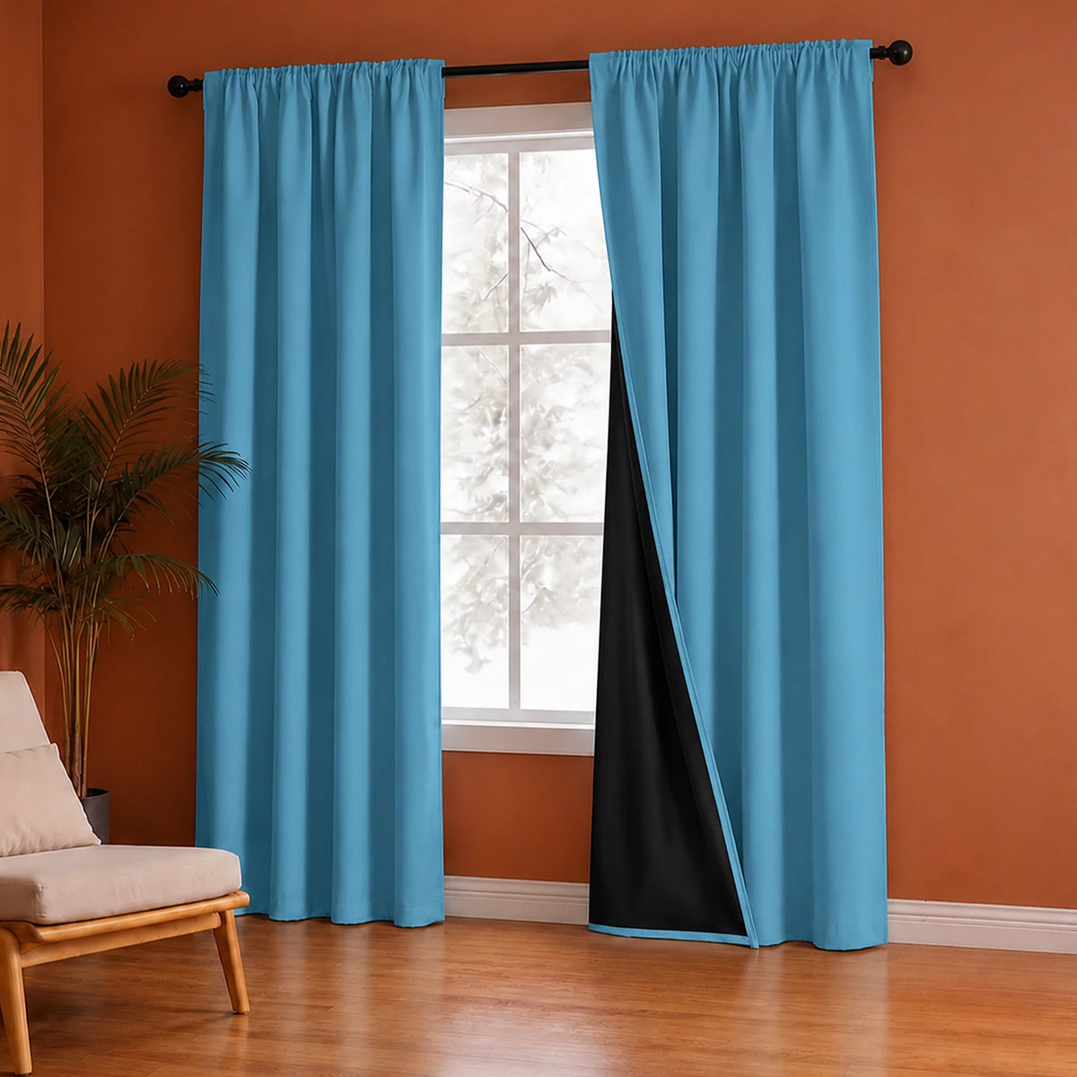 Fort Essential - Black Backing Blackout Curtain-4