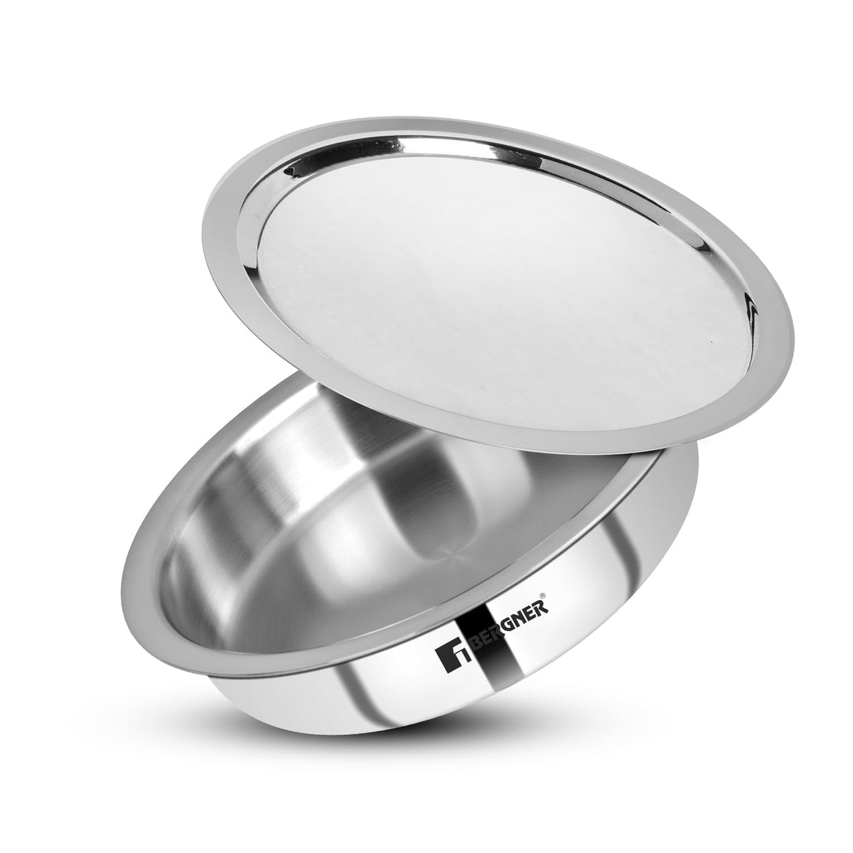 Bergner Argent Triply Stainless Steel Lagdi with Stainless Steel Lid | Durable | Food Safe-3
