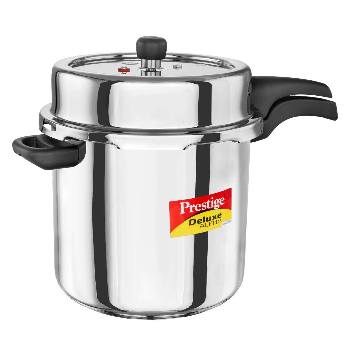 Prestige Deluxe Alpha Stainless Steel Pressure Cooker | 10 Litre | 10 Years Warranty | Large