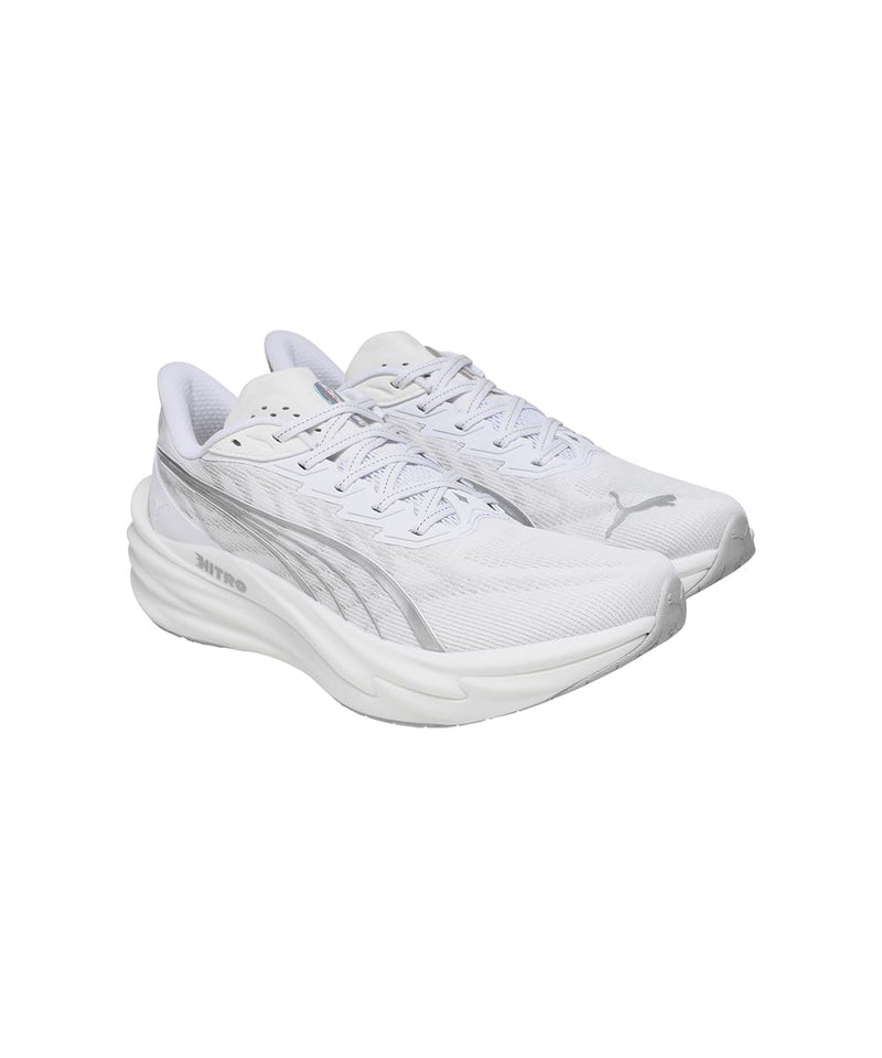 PUMA Deviate NITRO 4 Running Shoes - Black White Silver