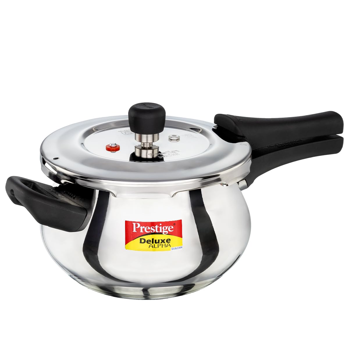 Prestige Deluxe Alpha Svachh Junior Handi Pressure Cooker | 4 Litre | Outer Lid