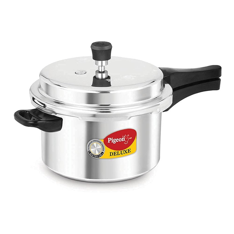Deluxe Prime Pressure Cooker Outer Lid IB with 4mm Thick Base | Silver